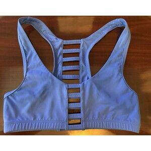 Victoria Secret Pink Racerback sports bra ultimate unlined cut out, Blue, Small